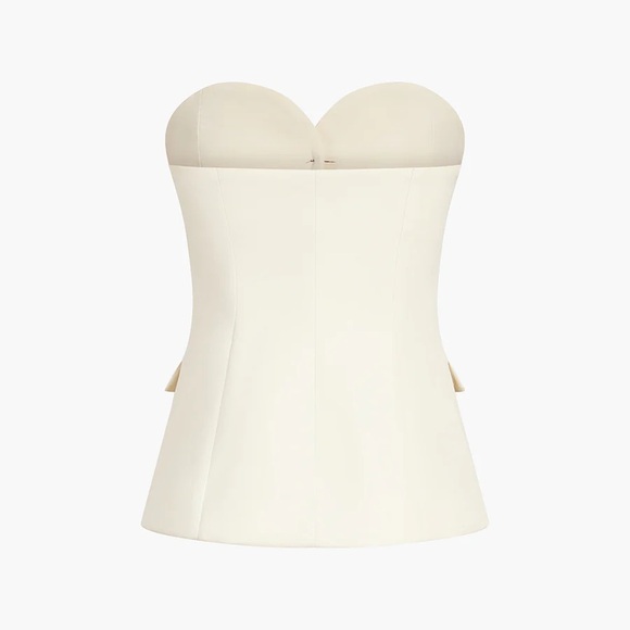 04C.- Solid Tube Top With Wide Leg Pants Set. Size Large. Color: Apricot - Picture 6 of 8